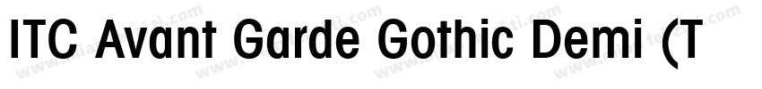 ITC Avant Garde Gothic Demi (TrueTy字体转换